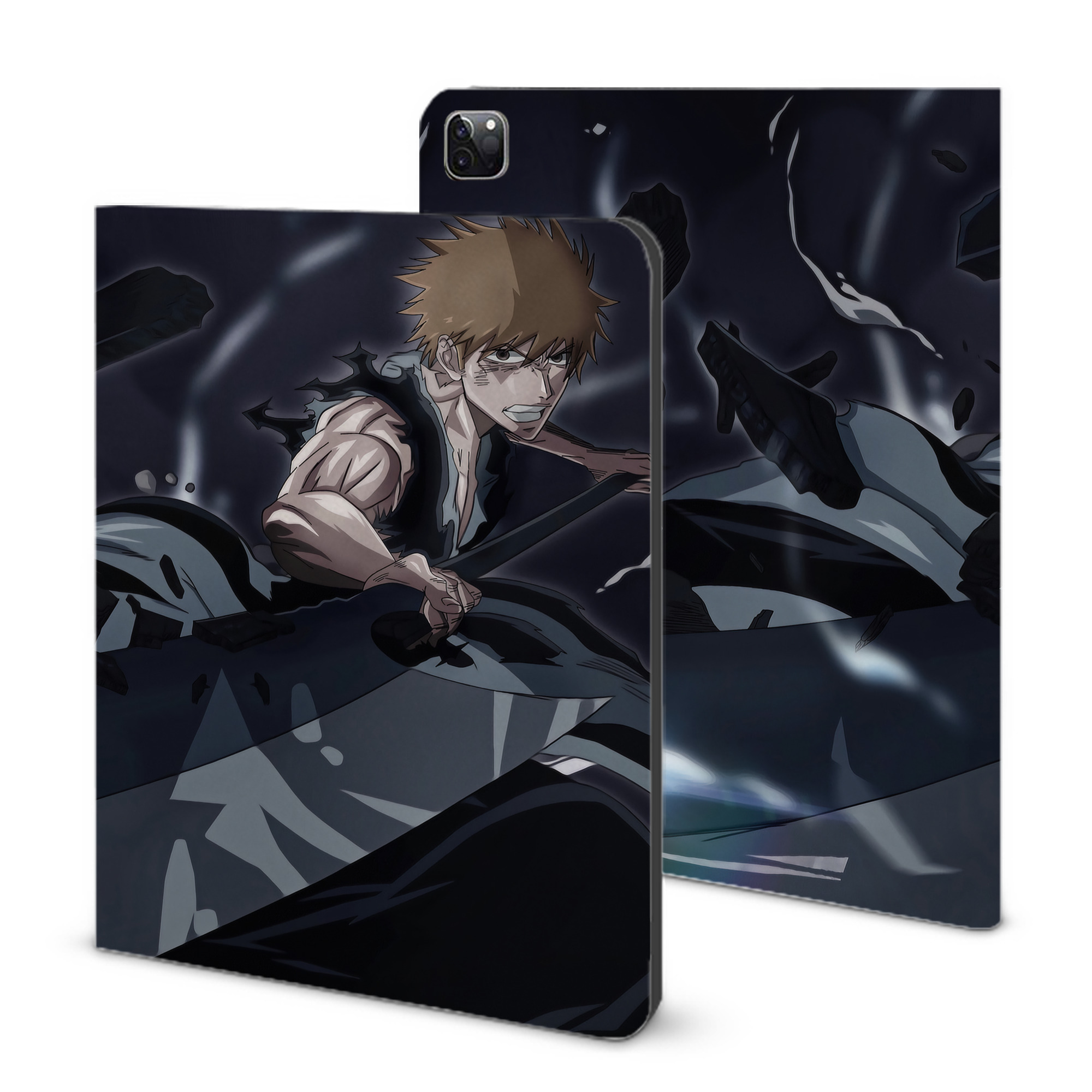 （画像用） ブリーチ BLEACH IPad ケース ブック型 PUレザー TPU 耐衝撃 軽量 薄型 ペン収納なし 全面保護 IPad 各モデル対応
